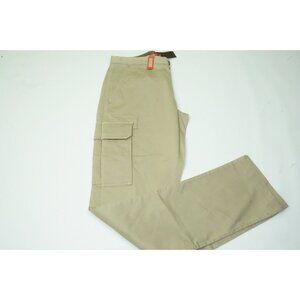 Isaia Tinto Slim Cotton Blend Solid Beige Khaki Brown Cargo Pants 46R Brand New
